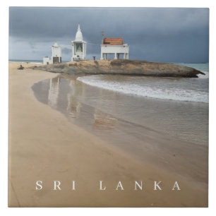 Sri Lanka Boeddhistische tempel uitzicht keramisch Tegeltje