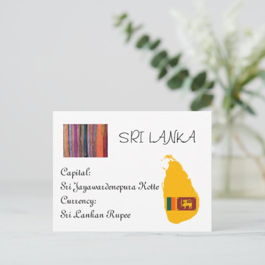 Sri Lanka Briefkaart (Staand voorkant)