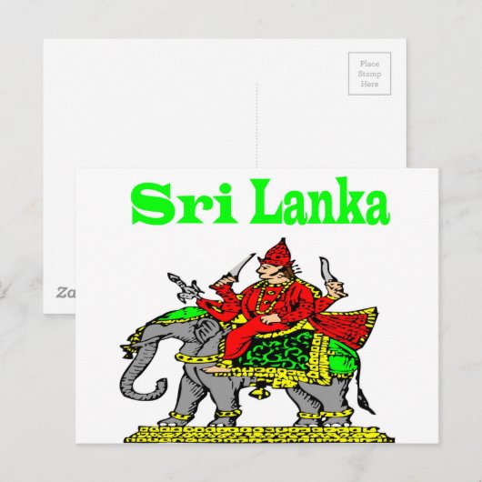 Sri Lanka Briefkaart (Voorkant / Achterkant)