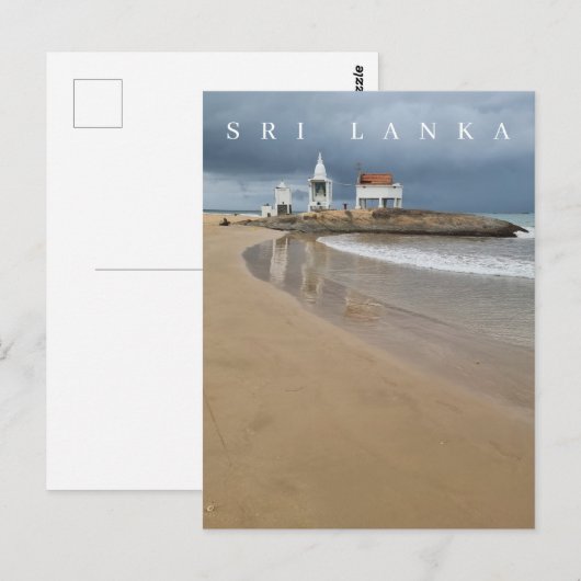 Sri Lanka Buddhist tempeluitzicht briefkaart (Voorkant / Achterkant)