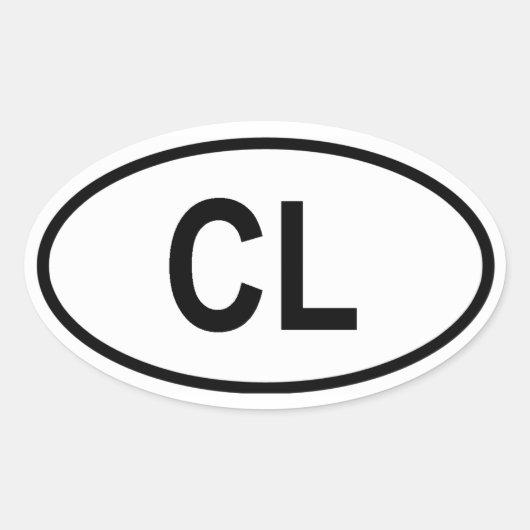 Sri Lanka "CL" Ovale Sticker (Voorkant)