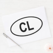 Sri Lanka "CL" Ovale Sticker (Envelop)