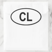 Sri Lanka "CL" Ovale Sticker (Tas)