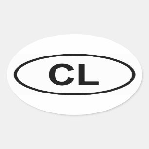 Sri Lanka "CL" Ovale Sticker