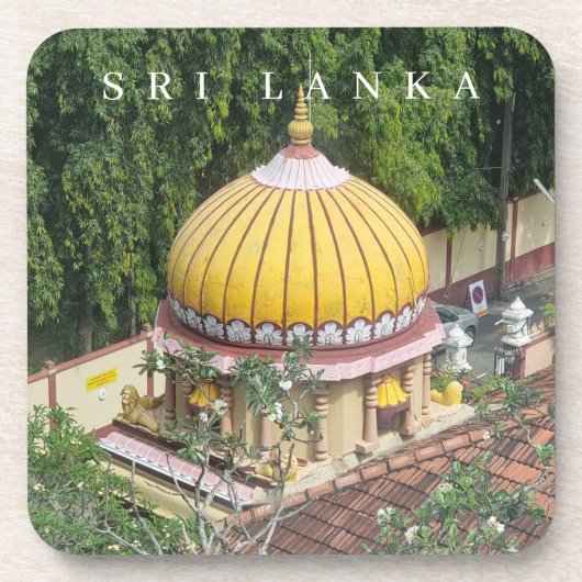 Sri Lanka Colombo tempel uitzicht onderzetters (Voorkant)
