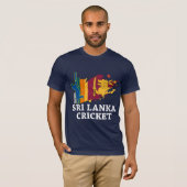 Sri Lanka Cricket Flag Brush Stroke Gift T-shirt (Voorkant volledig)