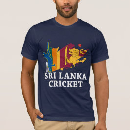 Sri Lanka Cricket Flag Brush Stroke Gift T-shirt