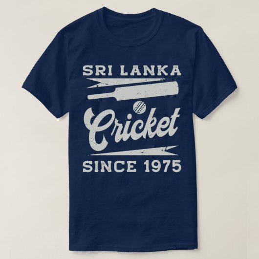  Sri Lanka cricket sinds 1975 T-shirt (Design voorkant)