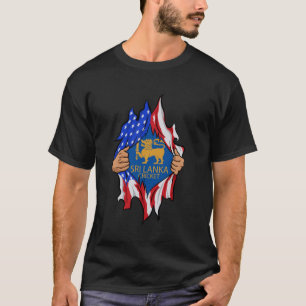 Sri Lanka Cricket USA Vlag Perfect voor Lankaanse  T-shirt