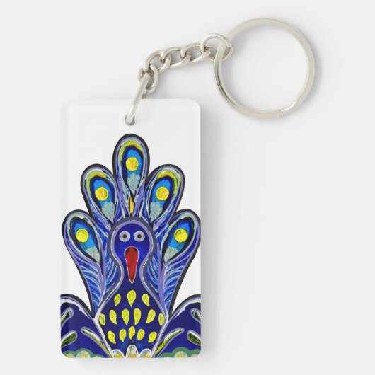 Sri Lanka duivelsmasker Sleutelhanger (achterkant)