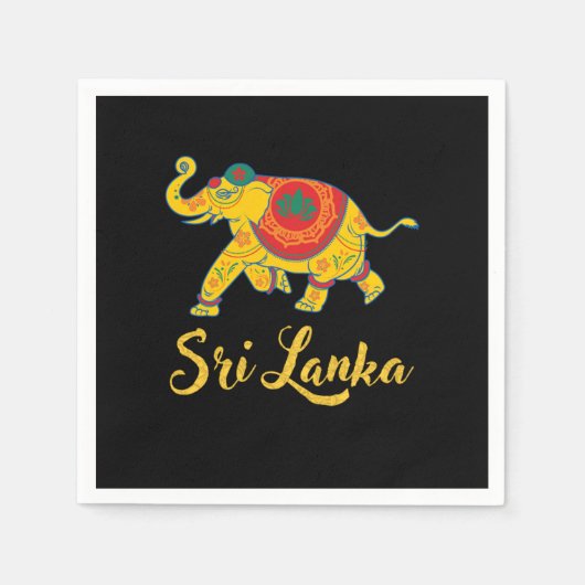 Sri Lanka Elephant India Abstract Gift Servet (Voorkant)