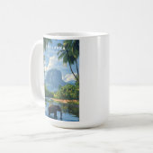 Sri Lanka Elephant Jungle Coffee Mug Koffiemok (Voorkant links)