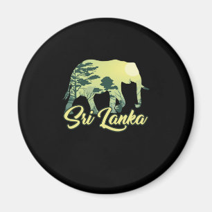 Sri Lanka Elephant Natuur Lover Traveler Gift Magneet