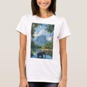 Sri Lanka Elephant River Jungle T-Shirt for Women (Voorkant)