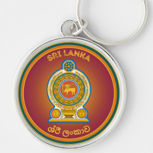 Sri Lanka Erfgoed Embleem Sleutelhanger