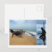 Sri Lanka Fisherman Briefkaart (Voorkant / Achterkant)