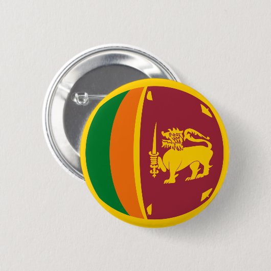 Sri Lanka Fisheye Flag Button (Voorkant /achterkant)