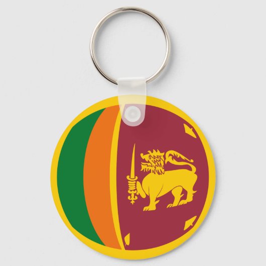 Sri Lanka Fisheye Flag Sleutelhanger (Voorkant)