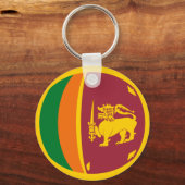 Sri Lanka Fisheye Flag Sleutelhanger (Voorkant)