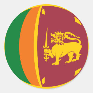 Sri Lanka Fisheye Flag Sticker