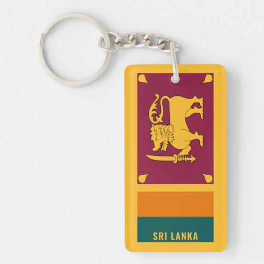 Sri Lanka Flag Charming Patriotic Sleutelhanger (Voorkant)