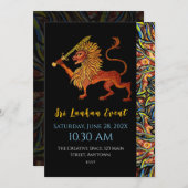 Sri Lanka Flag Lion Flat Kaart (Voorkant / Achterkant)