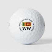SRI LANKA FLAG Lost en vond Christelijk monogram Golfballen (Voorkant)
