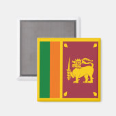 Sri Lanka Flag Magnet (Voorkant / Achterkant)