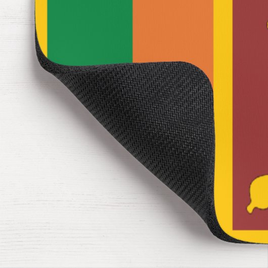 Sri Lanka Flag Mousepad Muismat (Hoek)