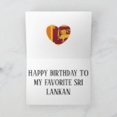 Sri Lanka Flag Patriotic Birthday Kaart (Binnen)