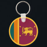 Sri Lanka Flag Sleutelhanger<br><div class="desc">Patriotic flag of Sri Lanka.</div>