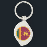 Sri Lanka Flag Sleutelhanger<br><div class="desc">Patriotic flag of Sri Lanka.</div>