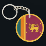 Sri Lanka Flag Sleutelhanger<br><div class="desc">Patriotic flag of Sri Lanka.</div>