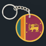 Sri Lanka Flag Sleutelhanger<br><div class="desc">Patriotic flag of Sri Lanka.</div>