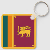 Sri Lanka Flag Sleutelhanger (Achterkant)