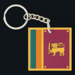 Sri Lanka Flag Sleutelhanger<br><div class="desc">Patriotic flag of Sri Lanka.</div>