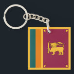 Sri Lanka Flag Sleutelhanger<br><div class="desc">Patriotic flag of Sri Lanka.</div>