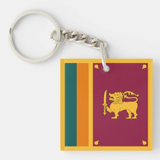 Sri Lanka Flag Sleutelhanger (Voorkant)