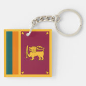 Sri Lanka Flag Sleutelhanger (Achterkant)