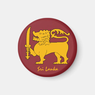 Sri Lanka Flag & Sri Lanka - werk/sport Magneet
