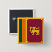 Sri Lanka Flag Vierkante Button 5,1 Cm (Voorkant /achterkant)