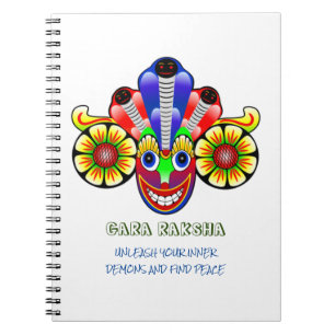 Sri Lanka Gara raksha-maskerontwerp Notitieboek