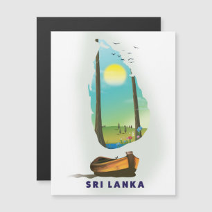 Sri Lanka geïllustreerde kaart toerisme poster.