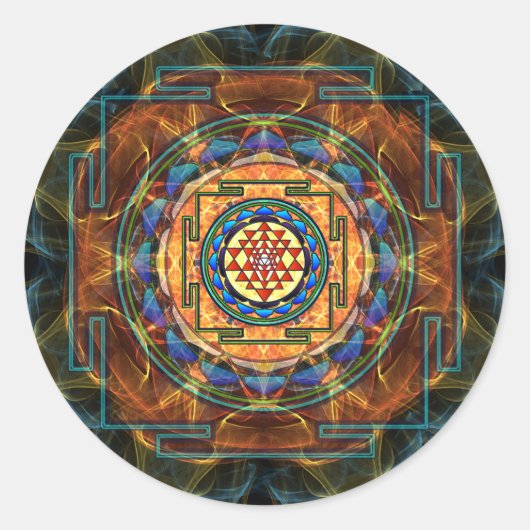 Sri Lanka - Geometrie voor heilig Ronde Sticker (Voorkant)