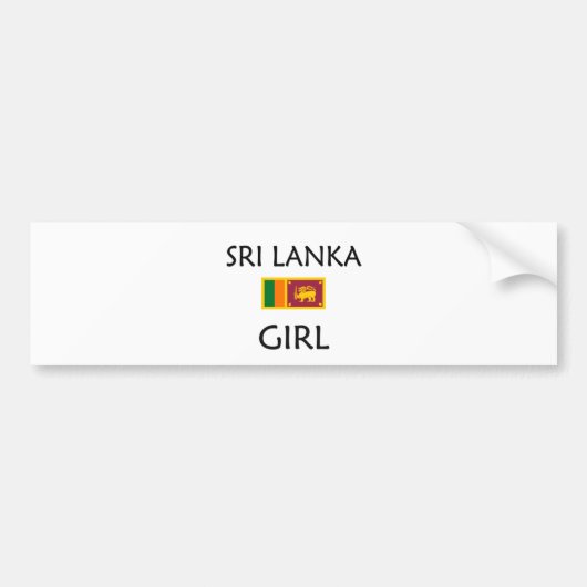 SRI LANKA GIRL BUMPERSTICKER (Voorkant)