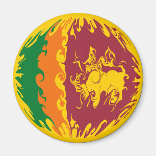 Sri Lanka Gnarly Flag Magneet