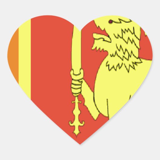 sri lanka hart sticker (Voorkant)