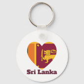 Sri Lanka Heart Flag Sleutelhanger (Voorkant)