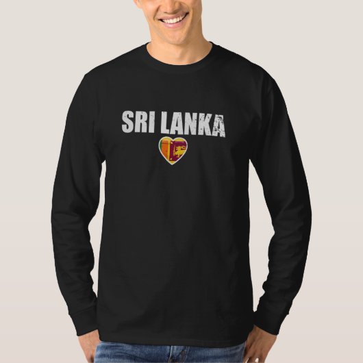 Sri Lanka Heart Proud Sri Lankan Flag 1 T-shirt (Voorkant)