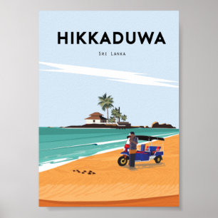 Sri lanka Hikkaduwa-reisposter Poster